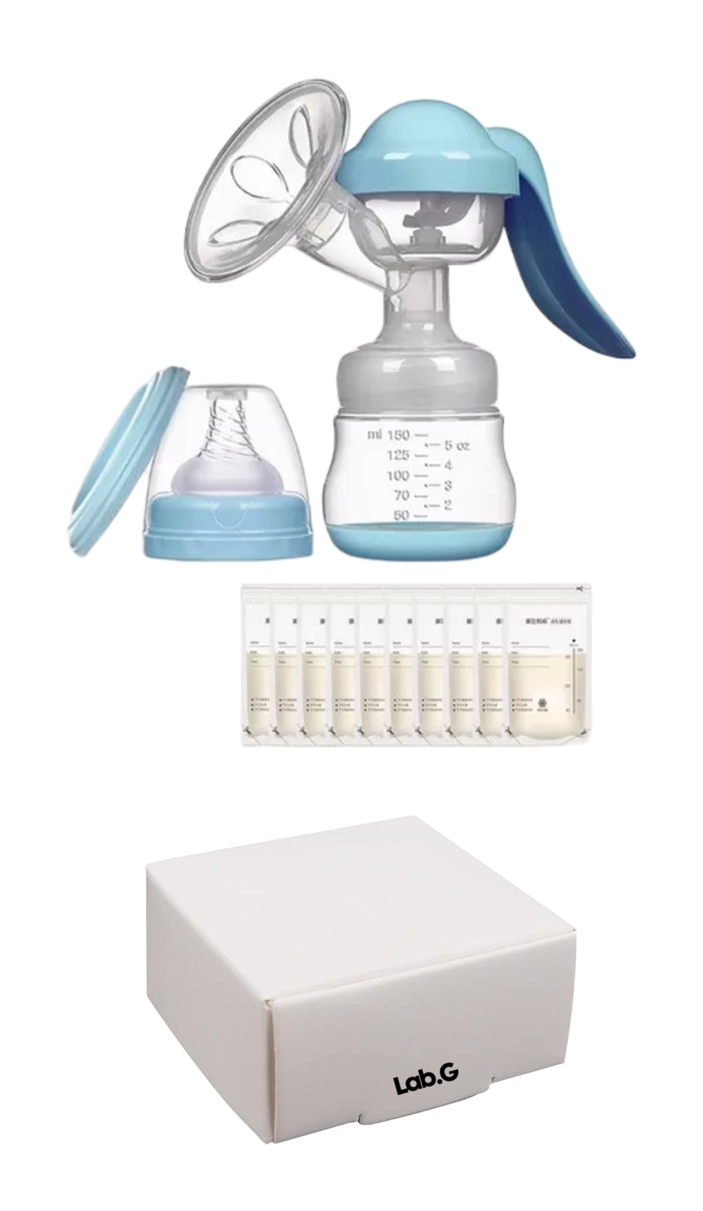 Extractor de Leche con 10 Bolsas Azules