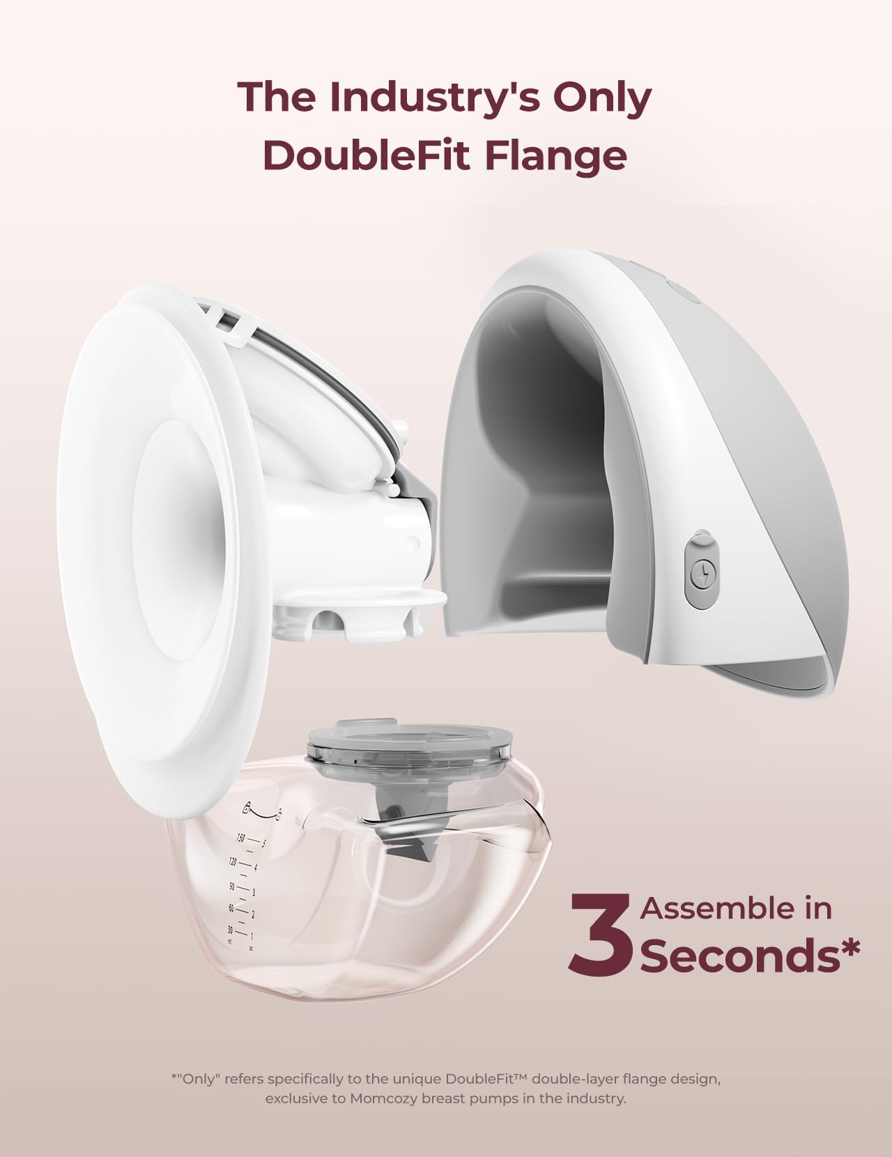 Foto 2 | Extractor De Leche Momcozy Mobile Flow M9, Manos Libres, Portátil, Gris - Venta Internacional.