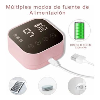 Foto 3 | Extractor De Leche Eléctrico Doble Lactancia Recargable Transparente Con Led, 2 Biberones Lab.g Rosa