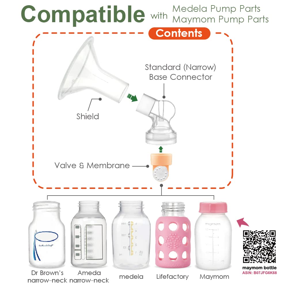 Foto 6 pulgar | Extractor De Leche Maymom 2x De Dos Piezas Pequeño Con Válvula Para Medela - Venta Internacional.