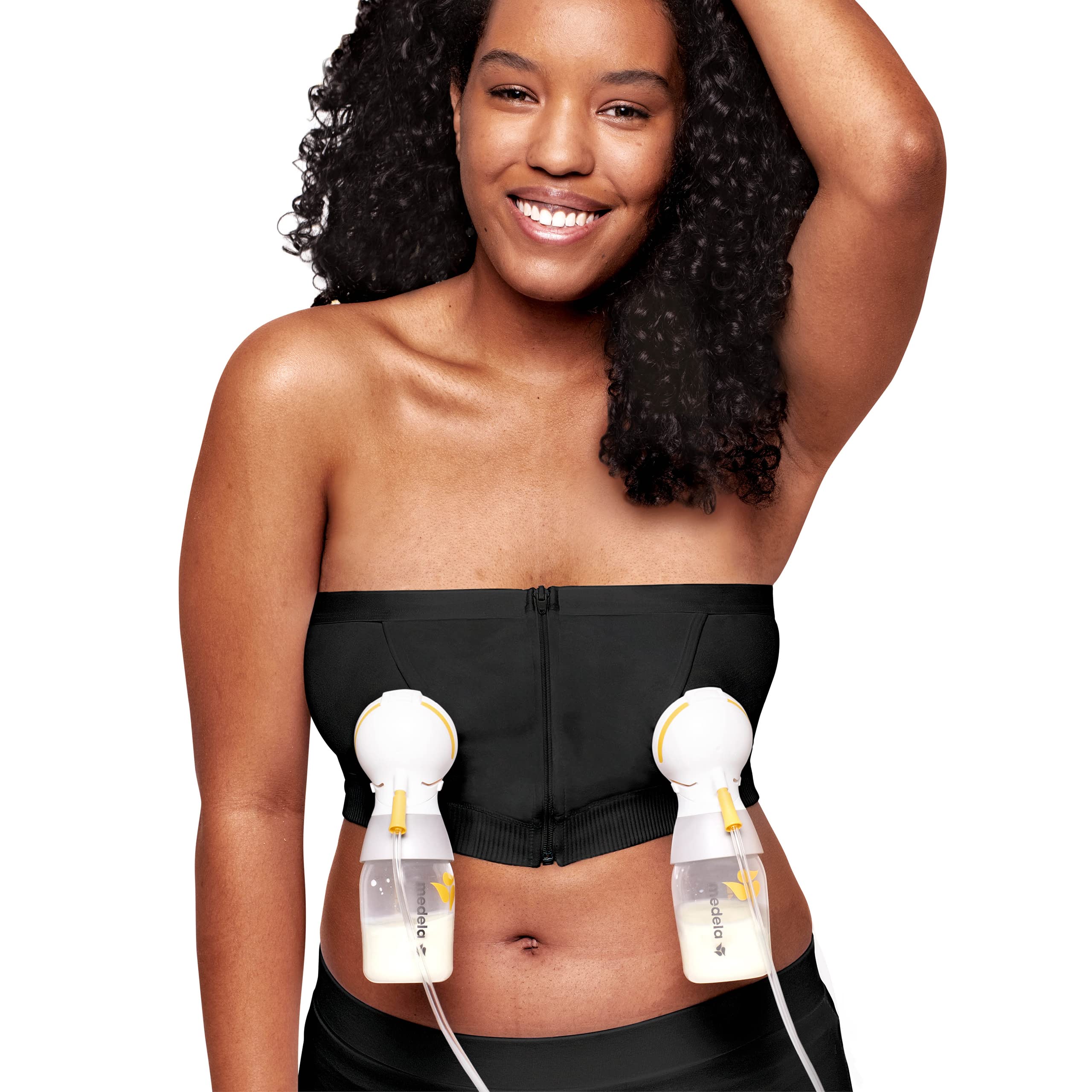 Bustier Mumping Medela Para Mujer, Manos Libres, Color Negro, Talla S - Venta Internacional.