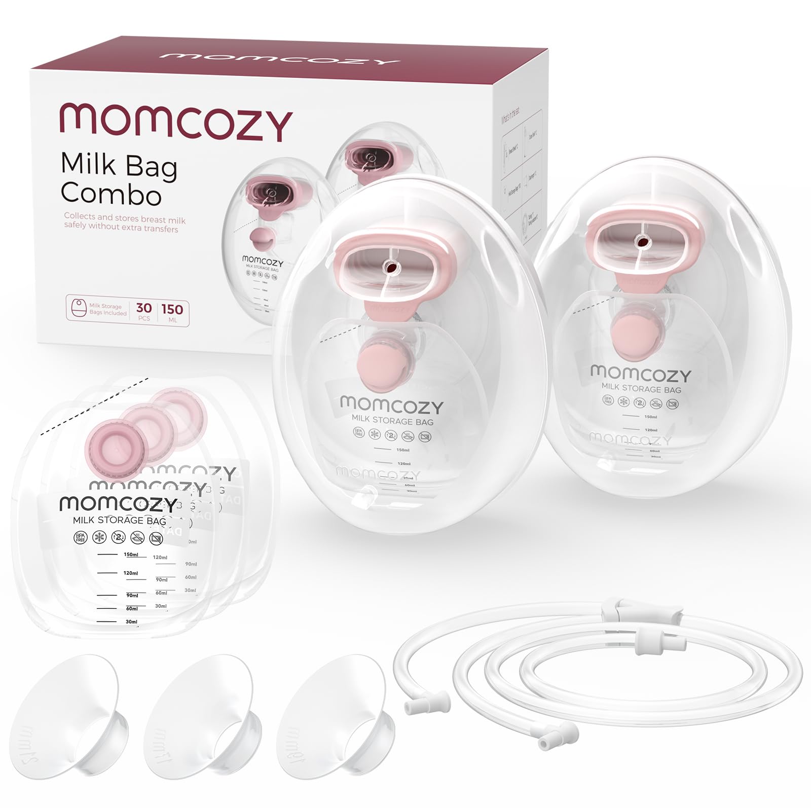 Vasos Portátiles Para Recoger Leche Con Bolsas De Almacenamiento Momcozy, 150 Ml - Venta Internacional.