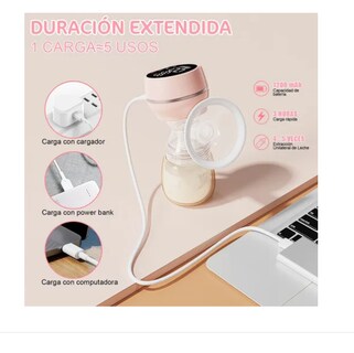 Foto 3 | Extractor De Leche Inalambrico Electrico