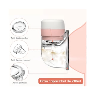 Foto 3 | Extractor De Leche Eléctrico Portátil Manos Libres 3 Modos Rosa Con Blanco