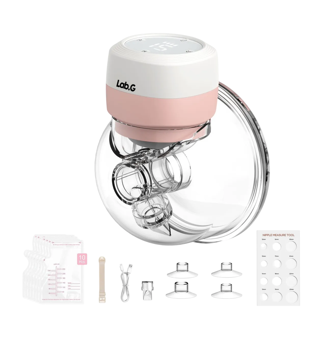 Foto 2 pulgar | Extractor De Leche Eléctrico Portátil Manos Libres 3 Modos Rosa Con Blanco