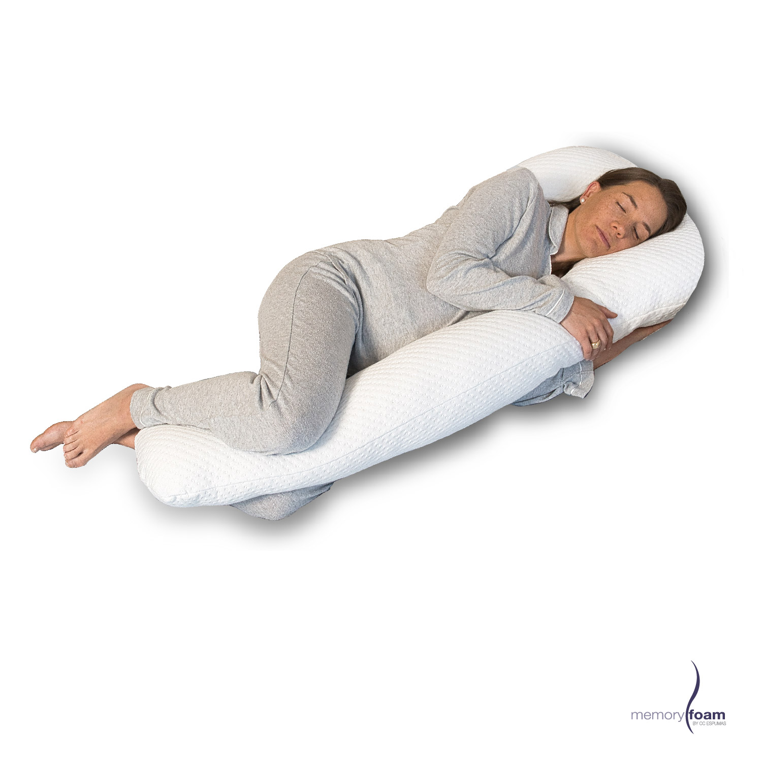 Foto 7 | Almohada Bastón Memory Foam Almohada Para Embarazadas Se Moldea A Tu Postura Al Dormir Libera Presión En Cadera Y Ro