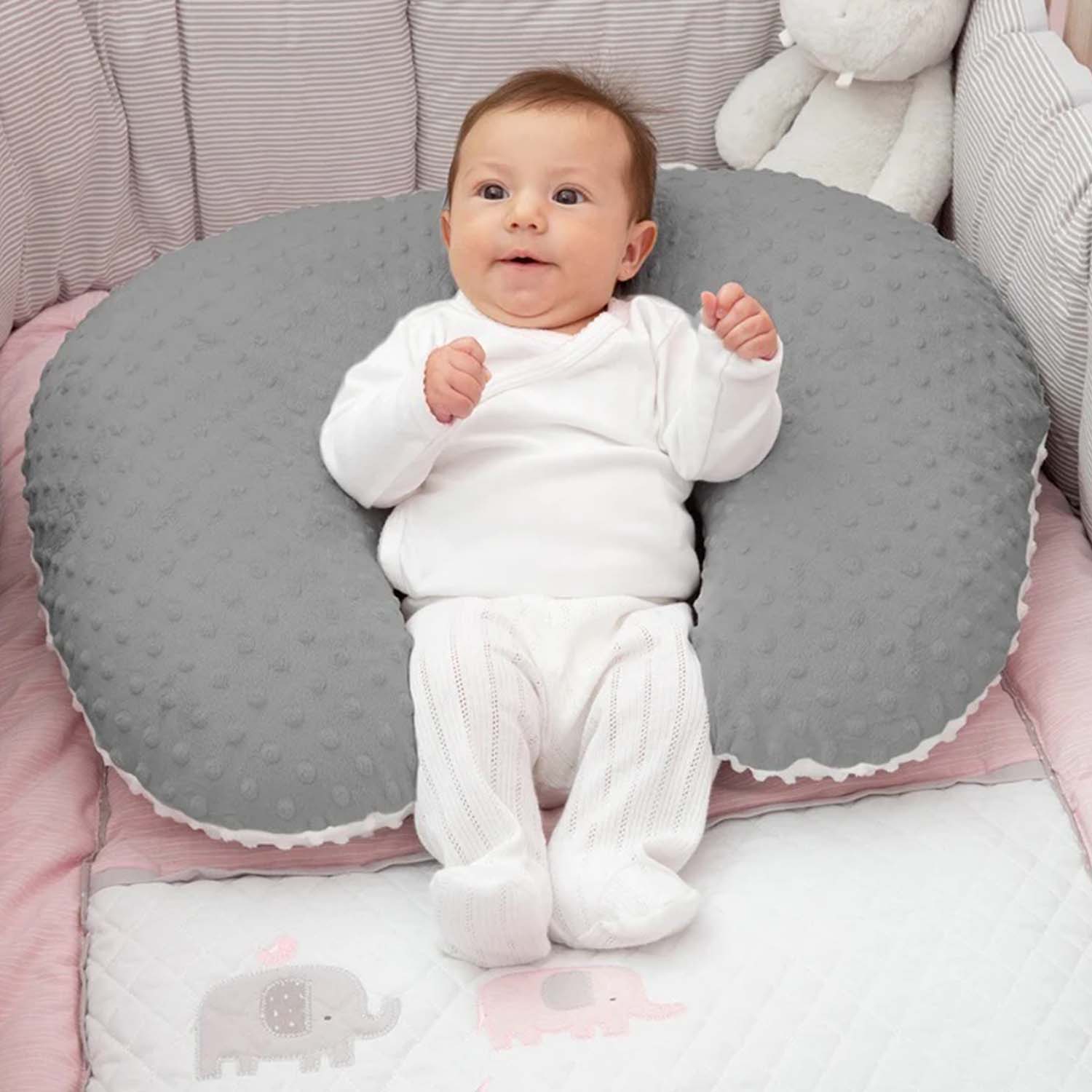 Foto 4 pulgar | Almohada de Lactancia Babies And Kiddies Gris