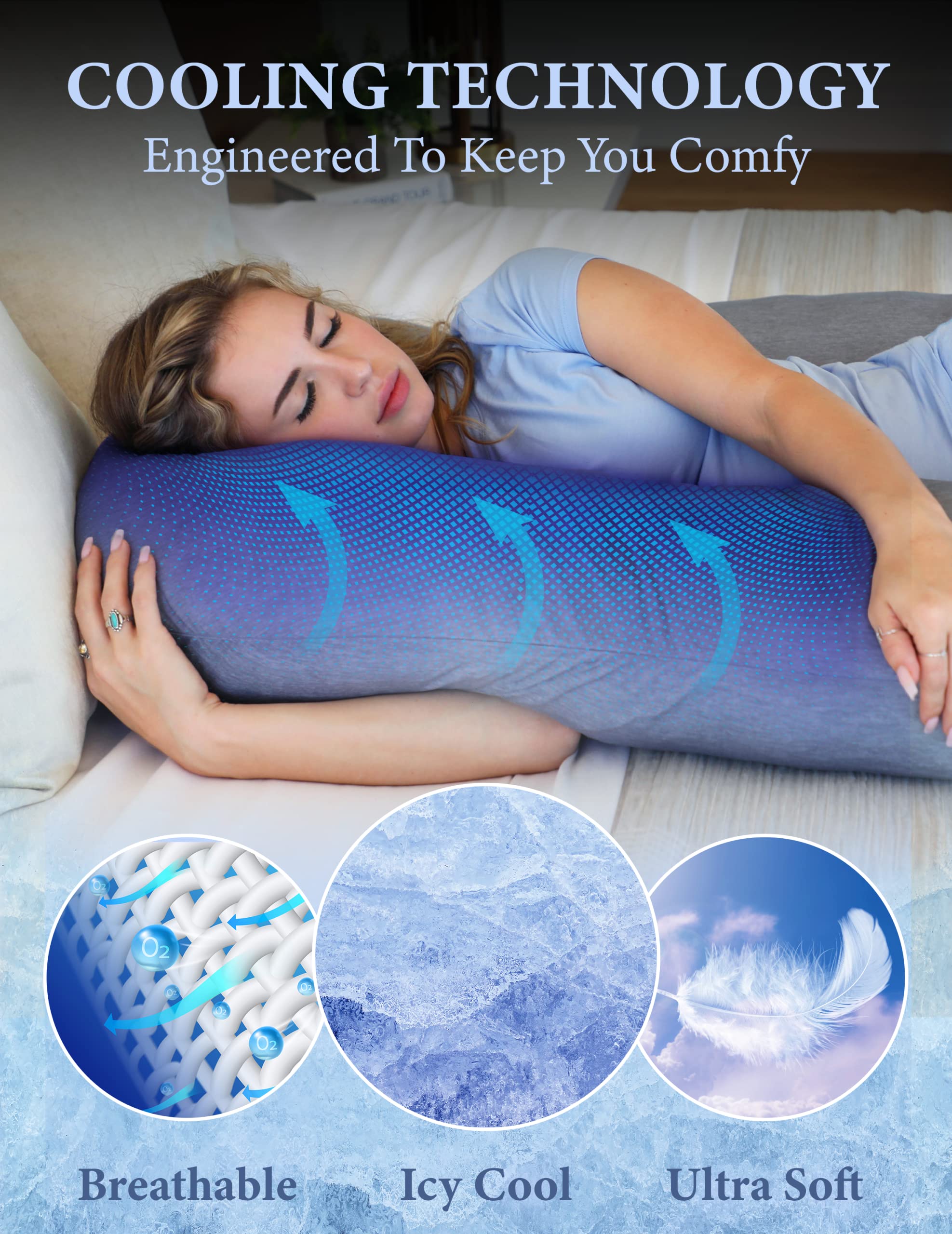 Foto 6 pulgar | Almohada De Embarazo Pharmedoc En Forma De U Para Todo El Cuerpo Con Funda De Refrigeración - Venta Internacional.