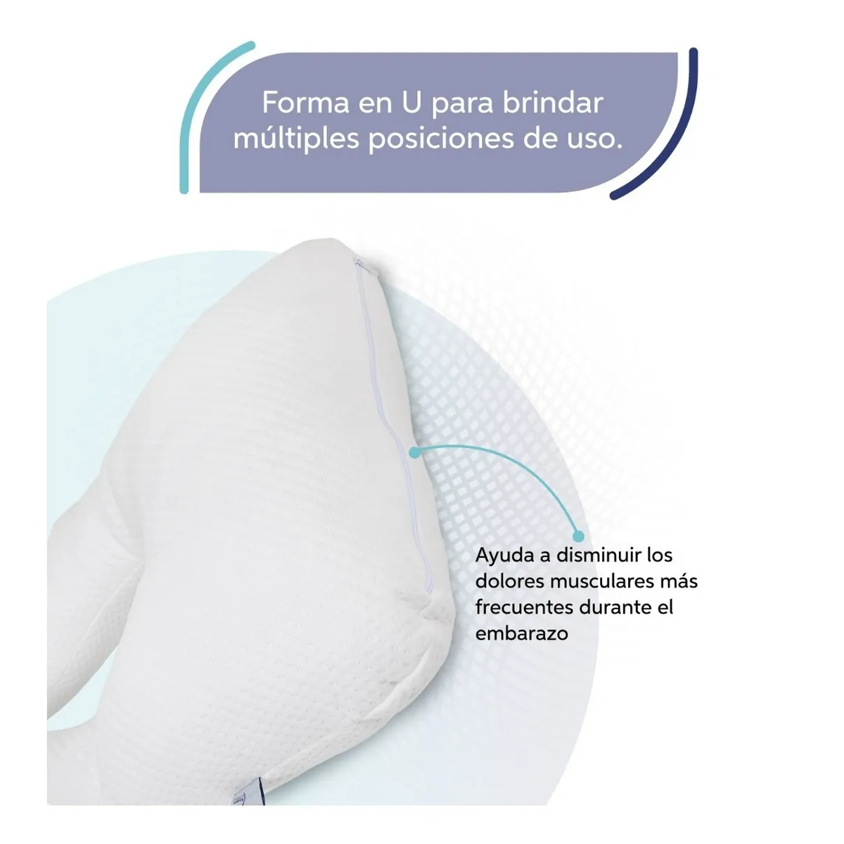 Foto 3 | Almohada Para Embarazo Y Lactancia Tela Extra Suave Lab.g Blanco