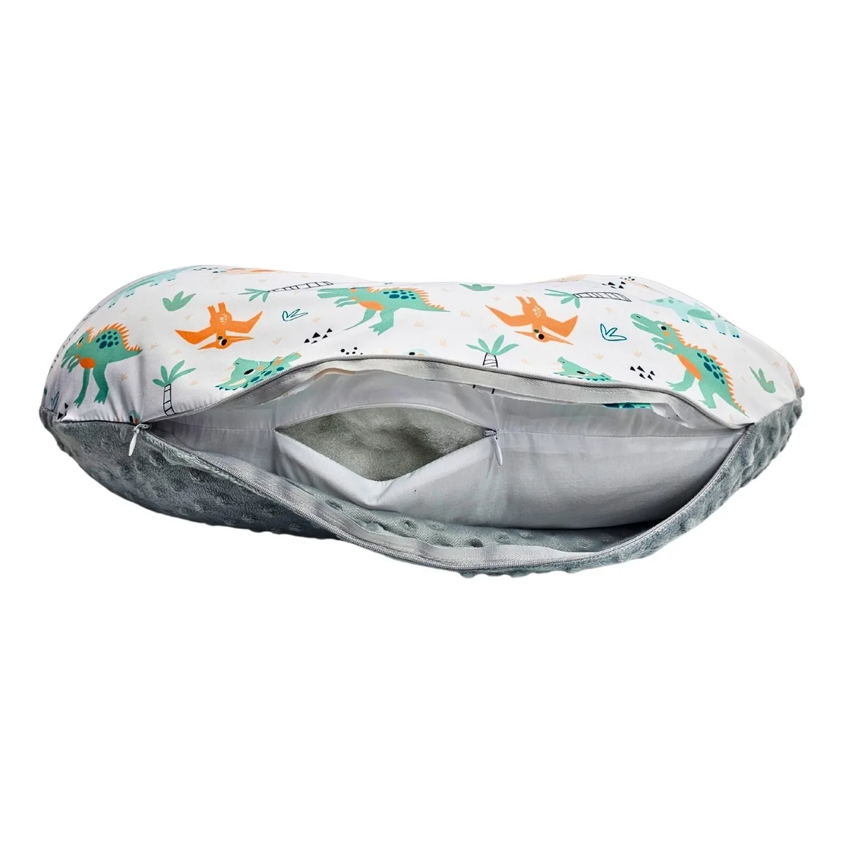Foto 4 pulgar | Almohada Embarazo  Belug Y Lactancia Bebe Cojín Maternidad Amamanta Dinosaurio Green