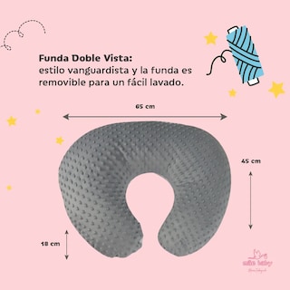 Foto 2 | Almohada Embarazo Lab.g Y Lactancia Bebe Cojín Maternidad Amamanta Gris Stars