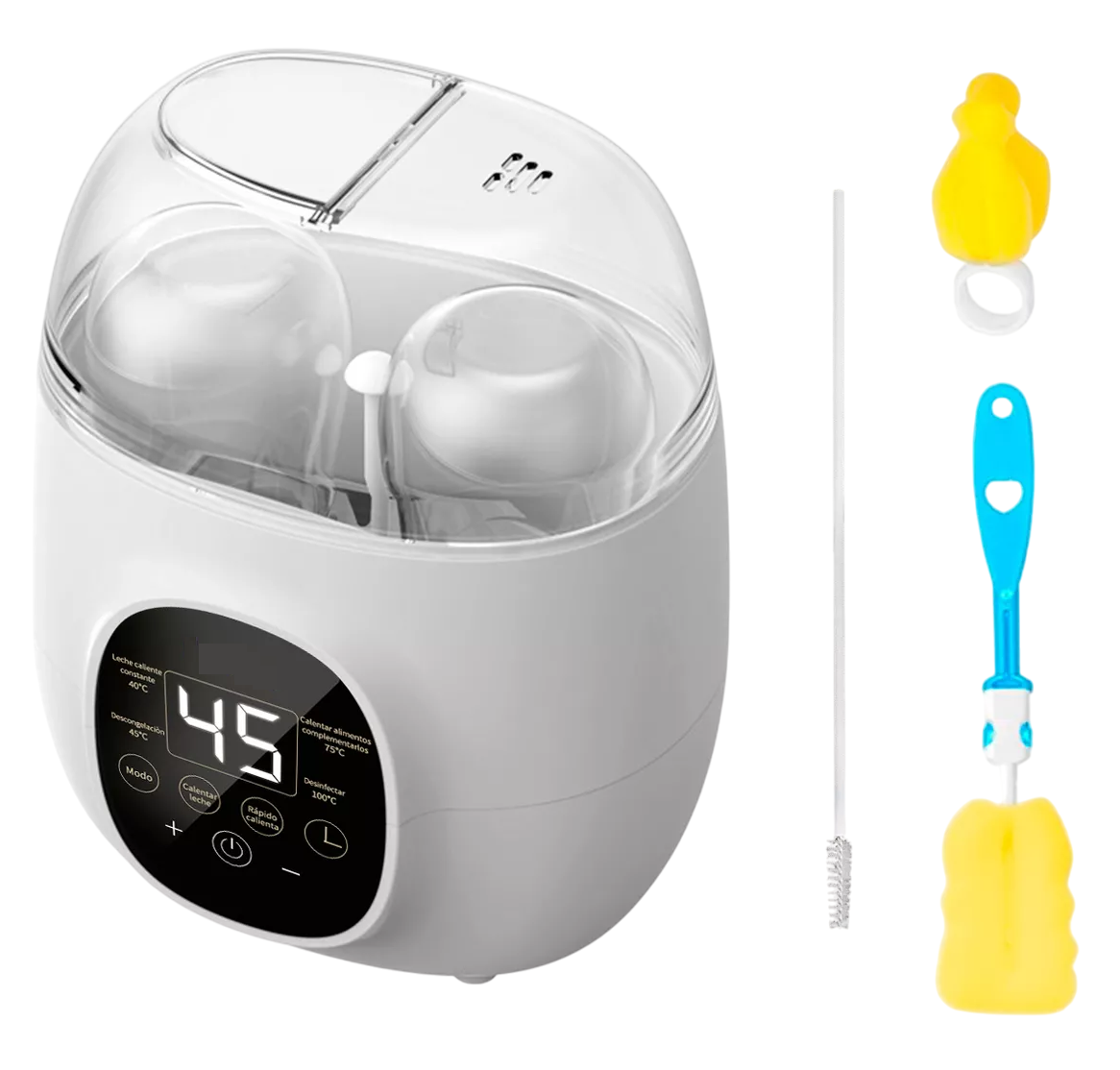 Calentador Esterilizador Biberones Belug Control Táctil para 8 En 1 Blanco