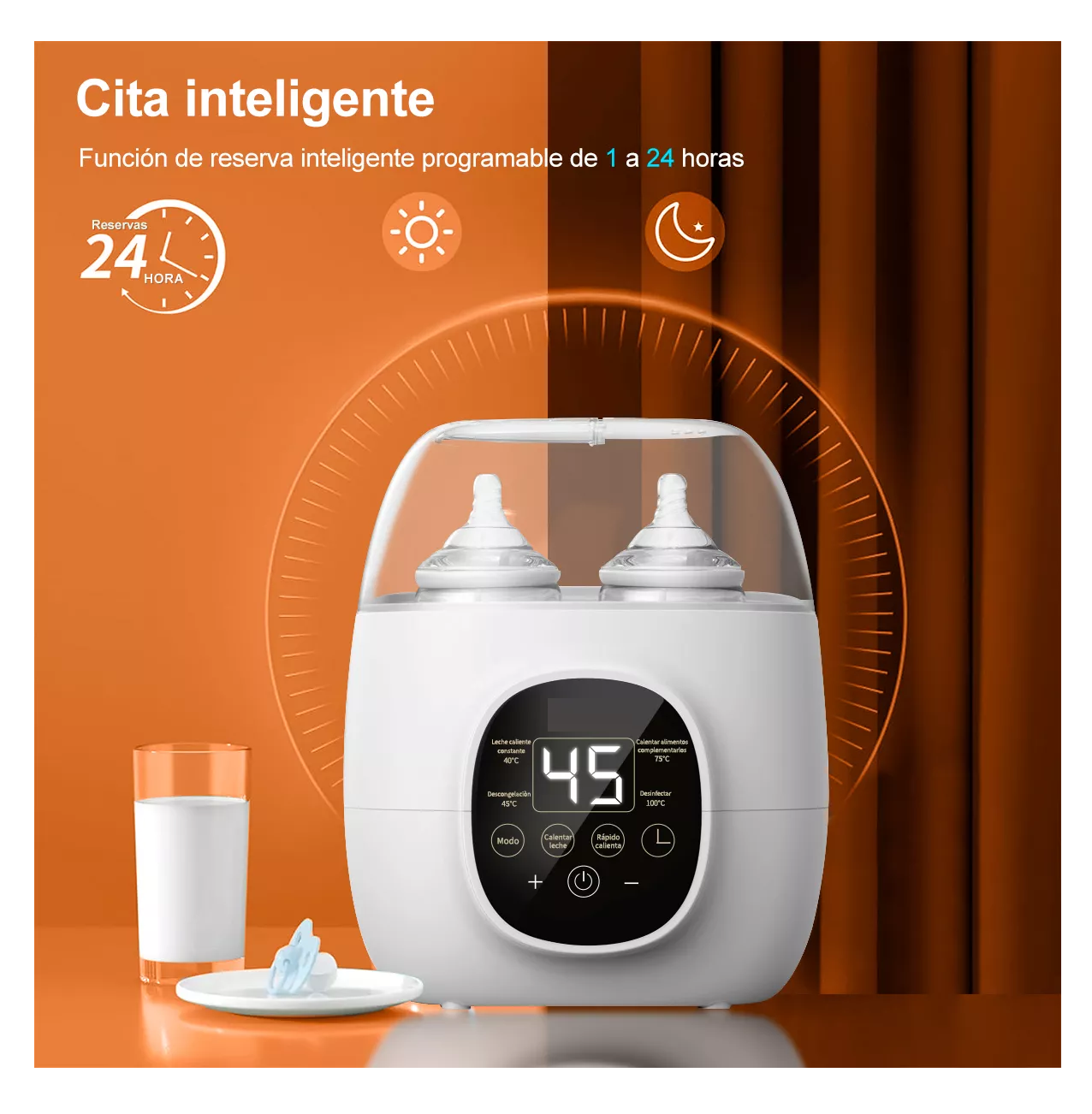 Foto 6 pulgar | Calentador Esterilizador Biberones Belug Control Táctil para 8 En 1 Blanco