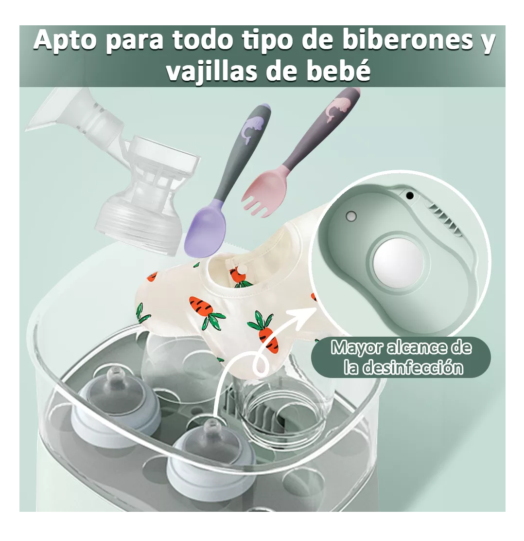 Foto 5 | Esterilizador De Biberones Calienta Biberones Secador 3 En 1 Verde