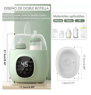 Foto 4 | Calentador Esterilizador Biberones Belug Control Táctil Para Bebé Verde Claro