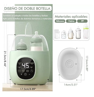 Foto 4 | Calentador Esterilizador Biberones Control Táctil para Bebé Verde