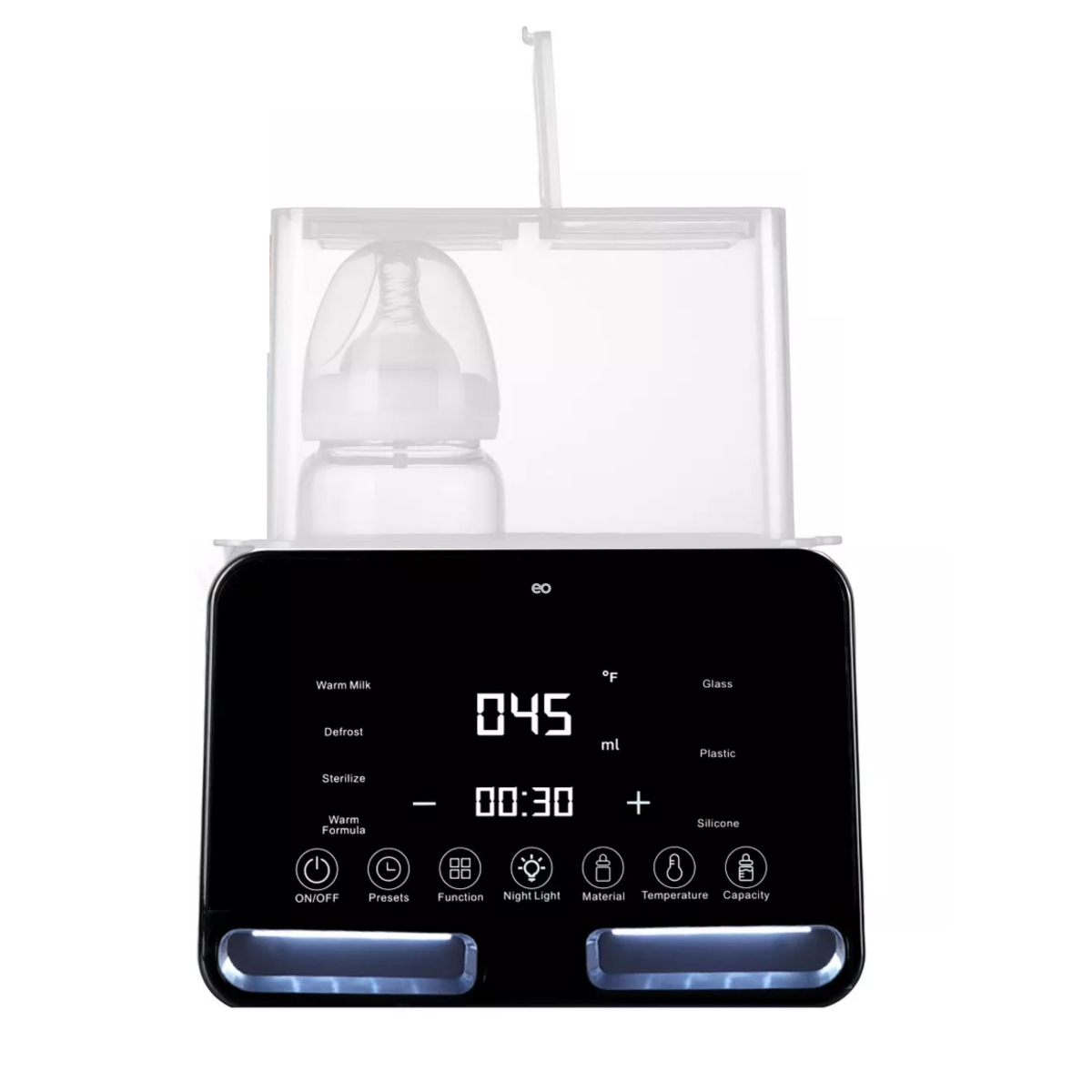 Calentador Esterilizador Biberones Para Bebé 9 En 1 Con Luz Eo Safe Imports Esi-11693-1 Multicolor