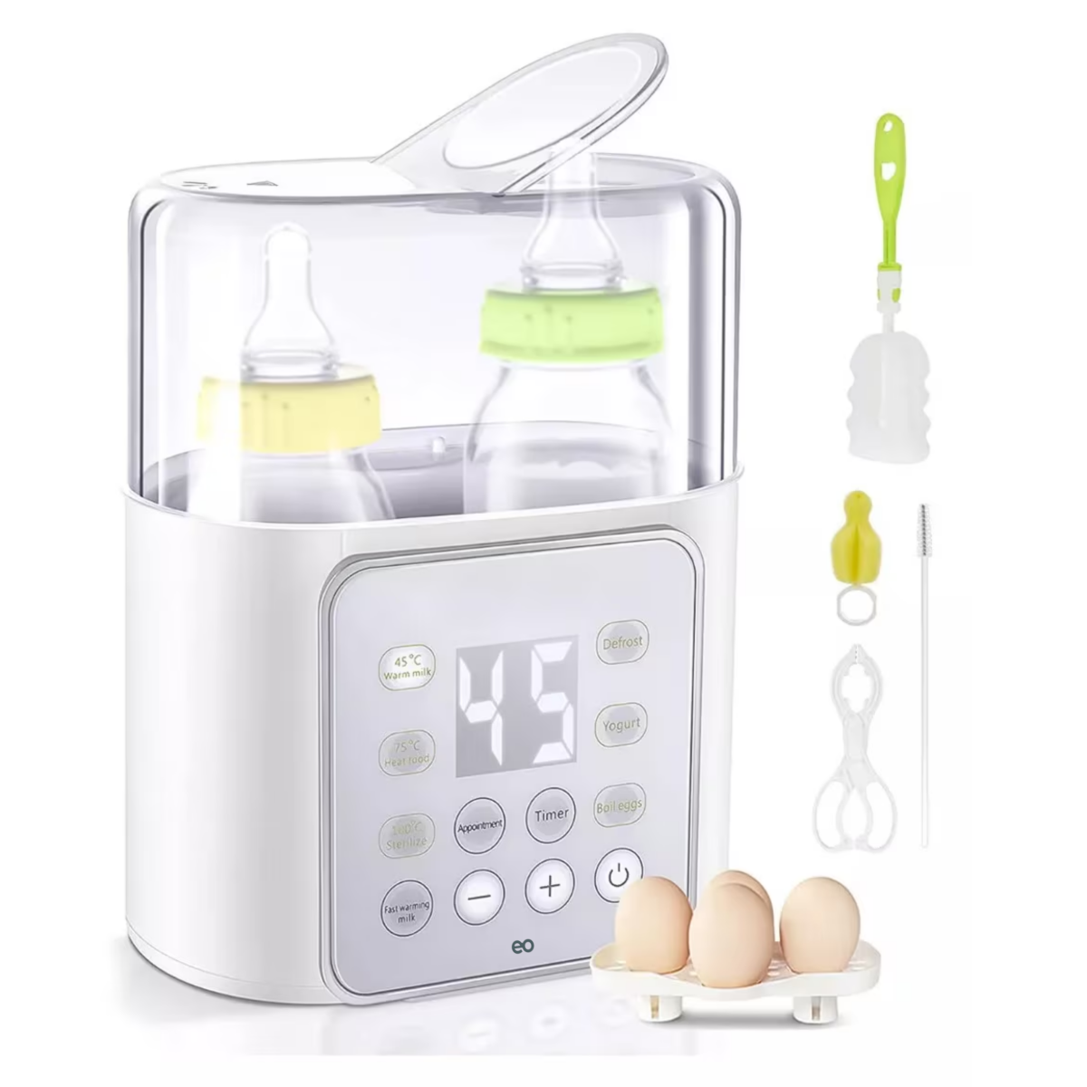 Foto 4 pulgar | Calentador de Biberones Doble Esterilizador Eo Safe Imports Esi-10795-1 Blanco