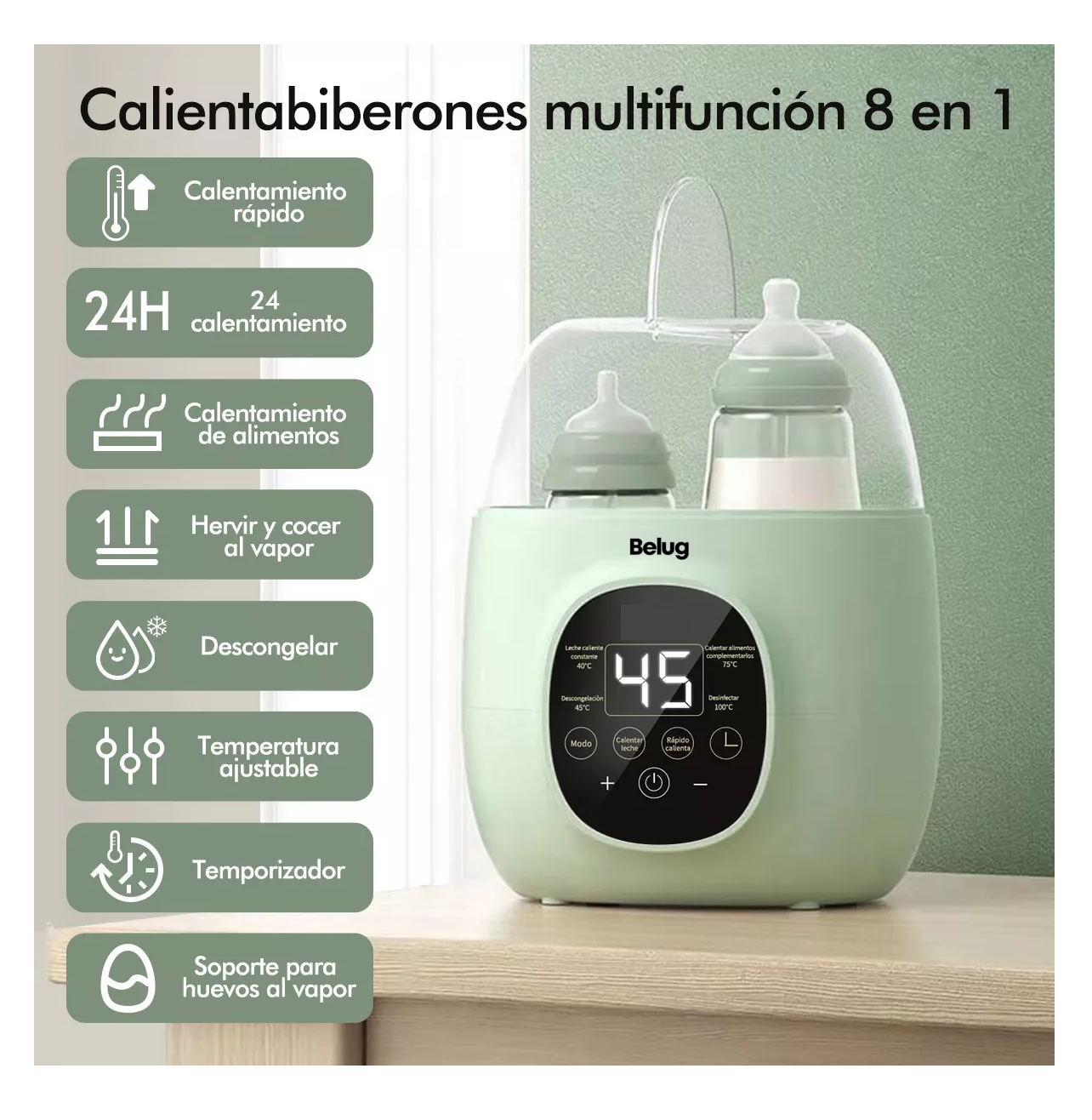 Foto 2 | Calentador/Esterilizador de Biberones Belug Control Táctil