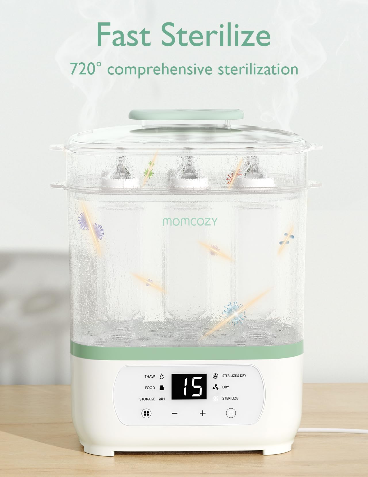 Foto 3 pulgar | Esterilizador De Botellas Momcozy 8 En 1 Eléctrico A Vapor Con Secador - Venta Internacional.