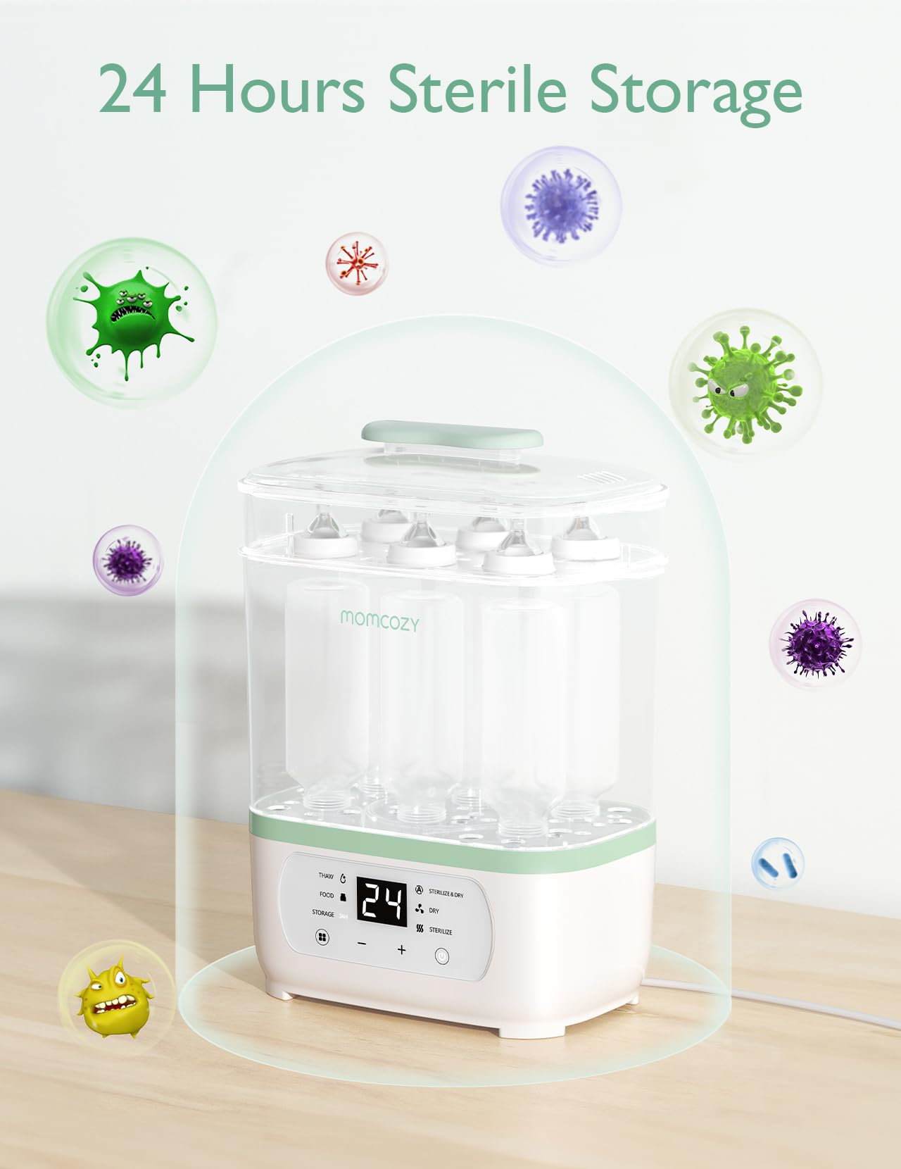 Foto 5 pulgar | Esterilizador De Botellas Momcozy 8 En 1 Eléctrico A Vapor Con Secador - Venta Internacional.