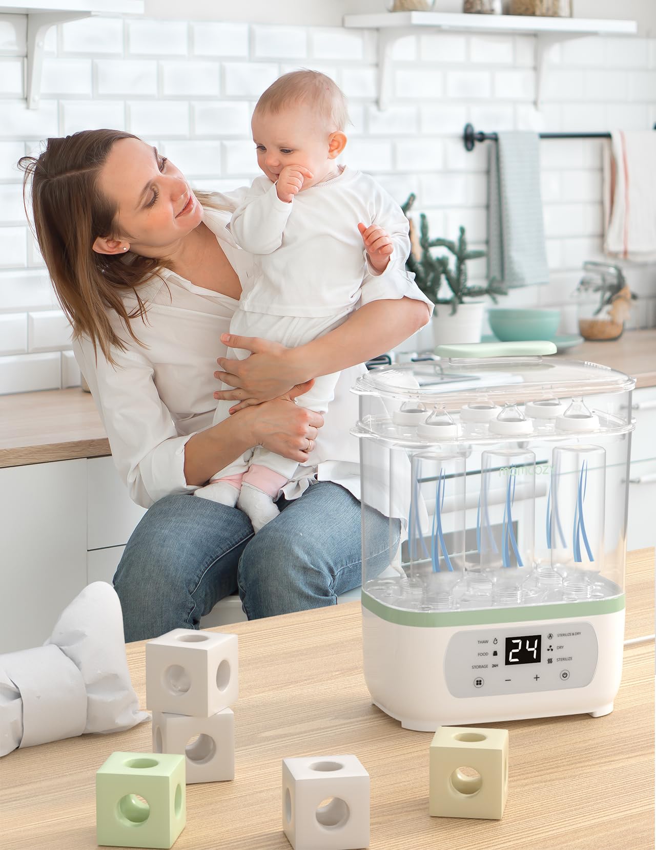 Foto 8 pulgar | Esterilizador De Botellas Momcozy 8 En 1 Eléctrico A Vapor Con Secador - Venta Internacional.