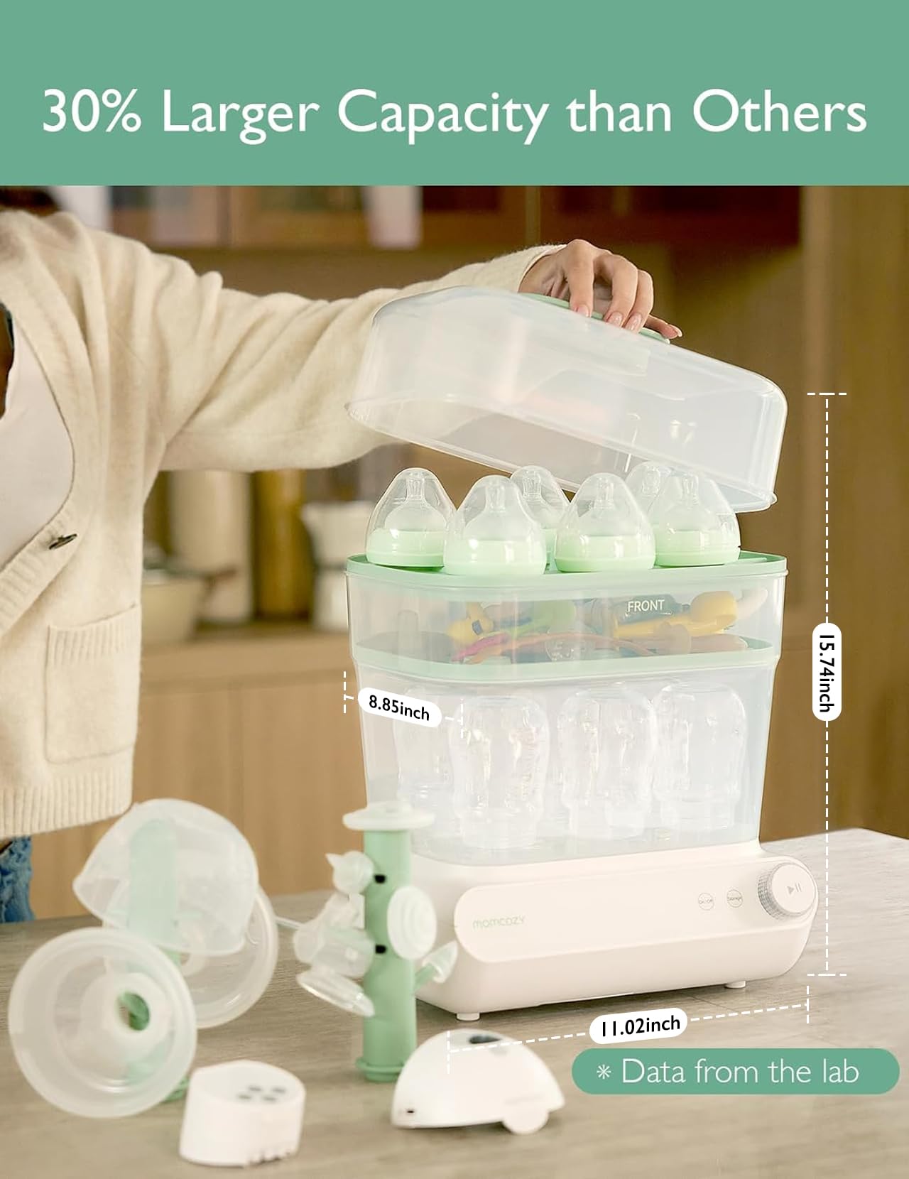 Foto 3 pulgar | Esterilizador Y Secador De Botellas Momcozy De 3 Capas De Gran Capacidad - Venta Internacional.