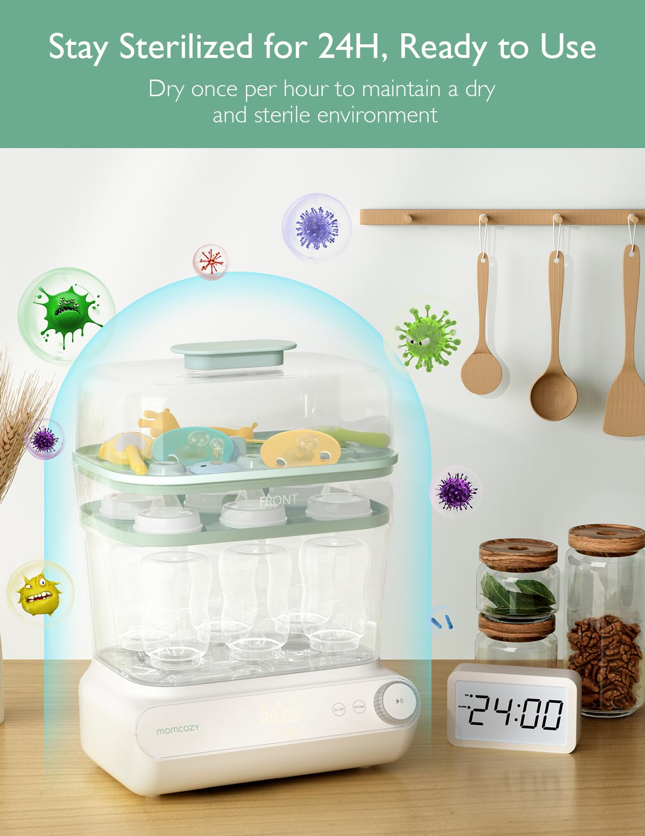 Foto 7 pulgar | Esterilizador Y Secador De Botellas Momcozy De 3 Capas De Gran Capacidad - Venta Internacional.