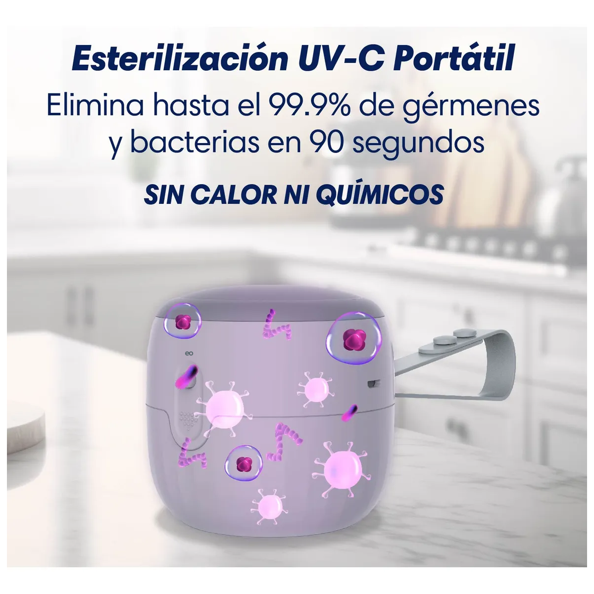 Foto 3 pulgar | Esterilizador Euv01 Uv Portátil Para Accesorios De Bebé 5v Eo Safe Imports Esi-19035 Blanco