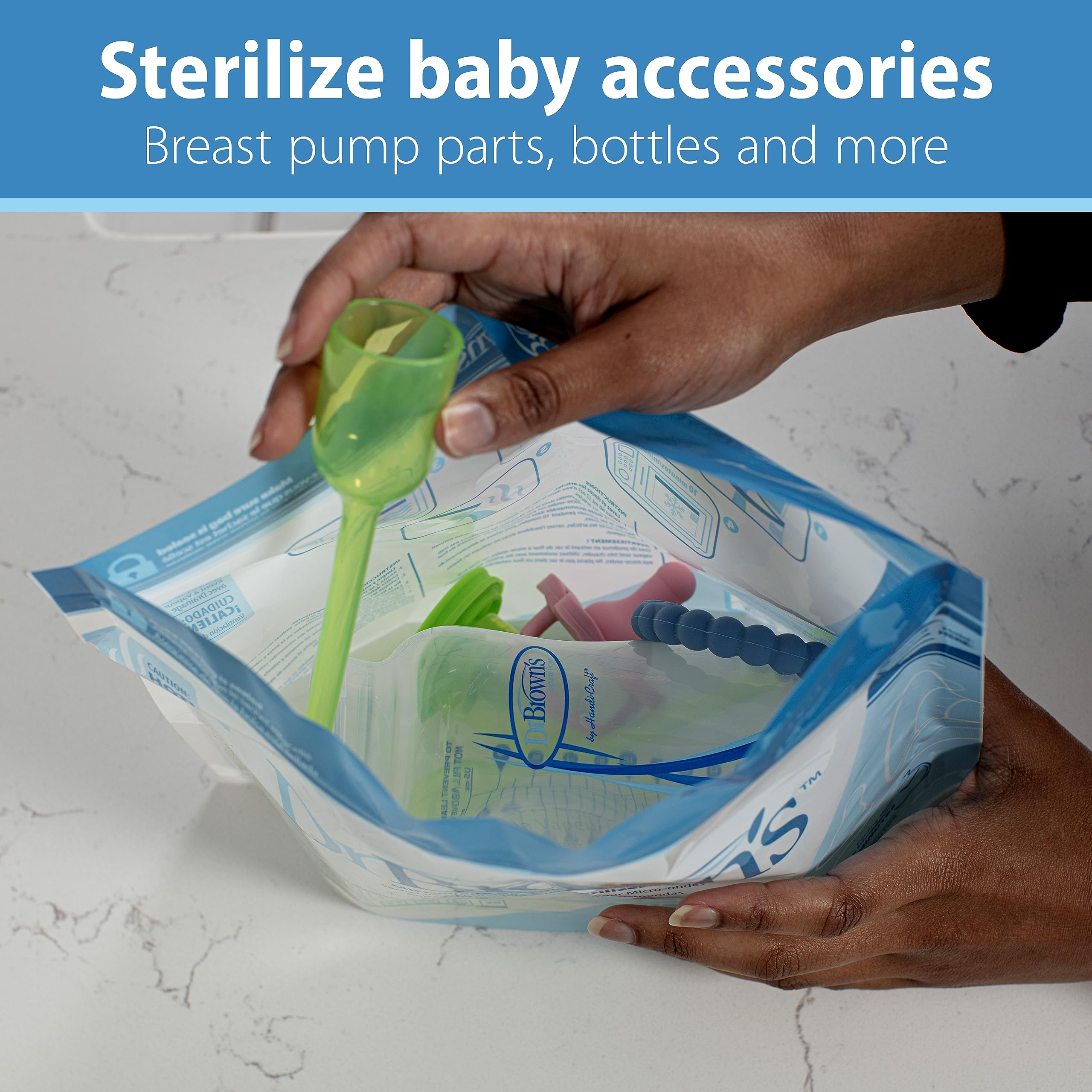 Foto 5 | Bolsas Esterilizadoras A Vapor Para Microondas Dr. Brown's, Paquete De 5 - Venta Internacional.