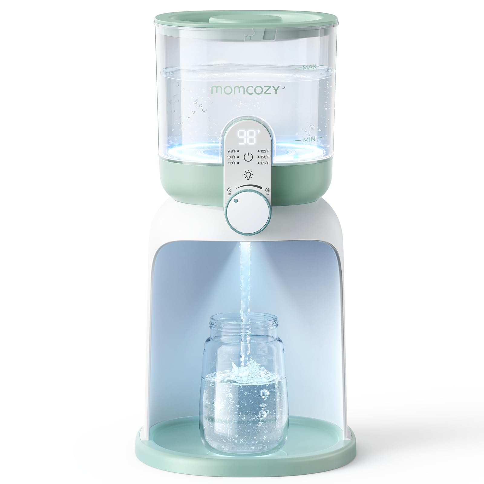 Calentador De Biberones Momcozy, Doble Luz, 1,7 L, Con Dispensador De Fórmula - Venta Internacional.
