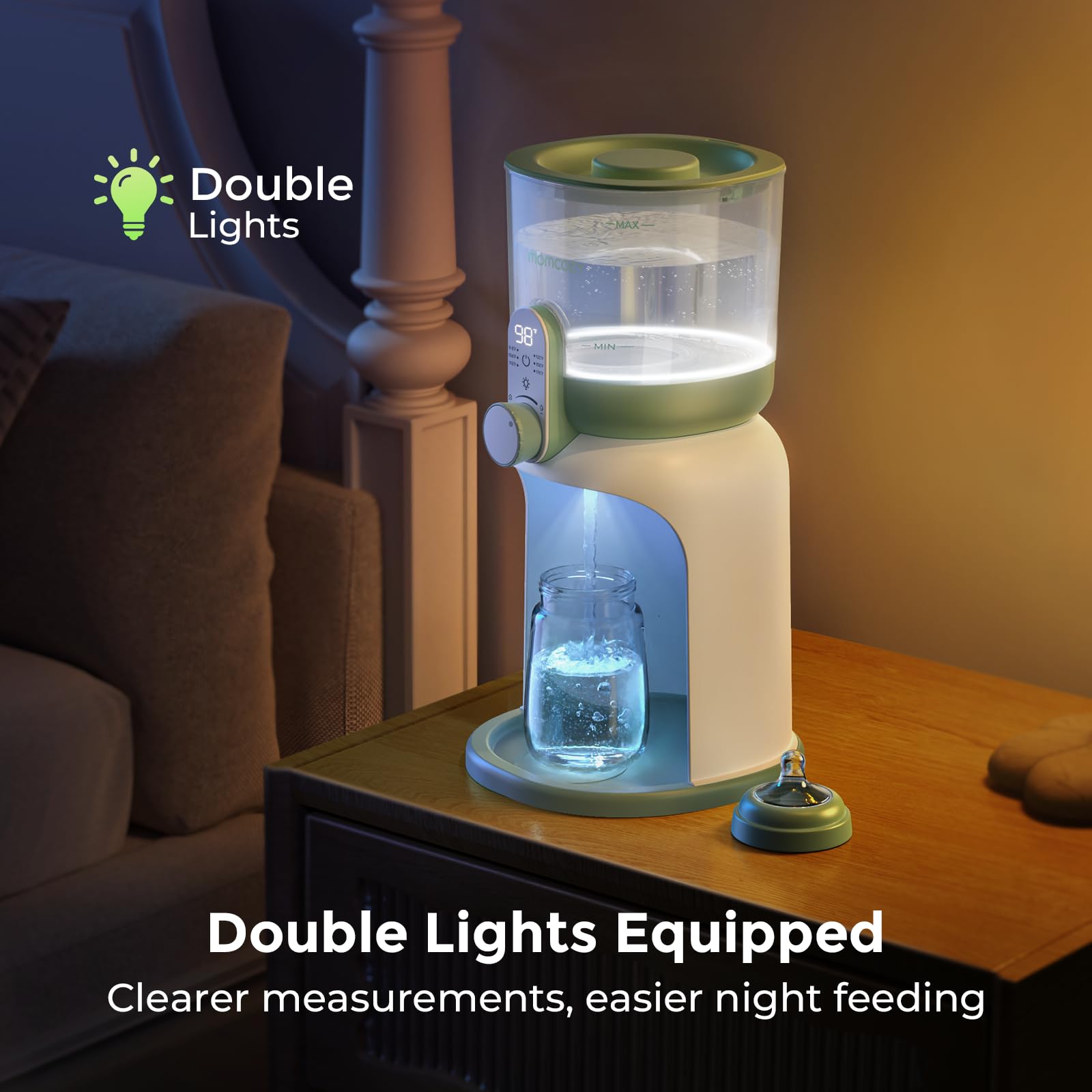 Foto 3 pulgar | Calentador De Biberones Momcozy, Doble Luz, 1,7 L, Con Dispensador De Fórmula - Venta Internacional.