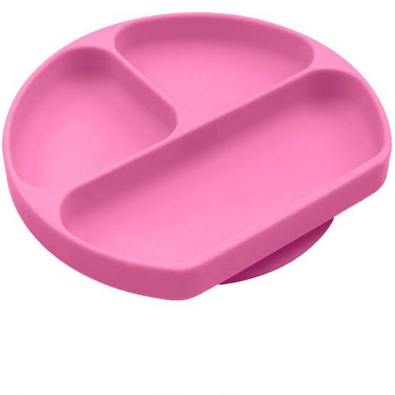 Plato para Alimentación de Bebé Funbu Rosa Silicona Antideslizante