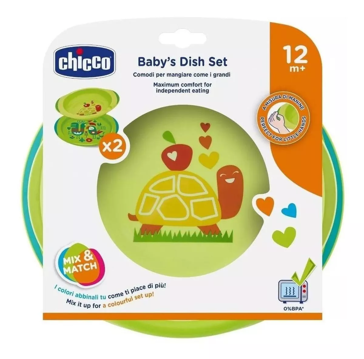 Foto 3 pulgar | Chicco Set De Platos Para Bebe 12m+ Antideslizante