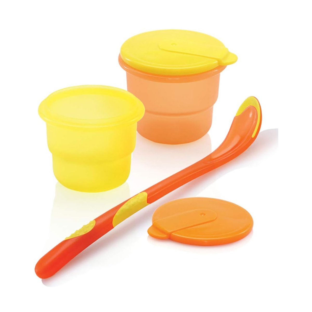 Recipientes Con Cuchara Nuby 4pz Naranja