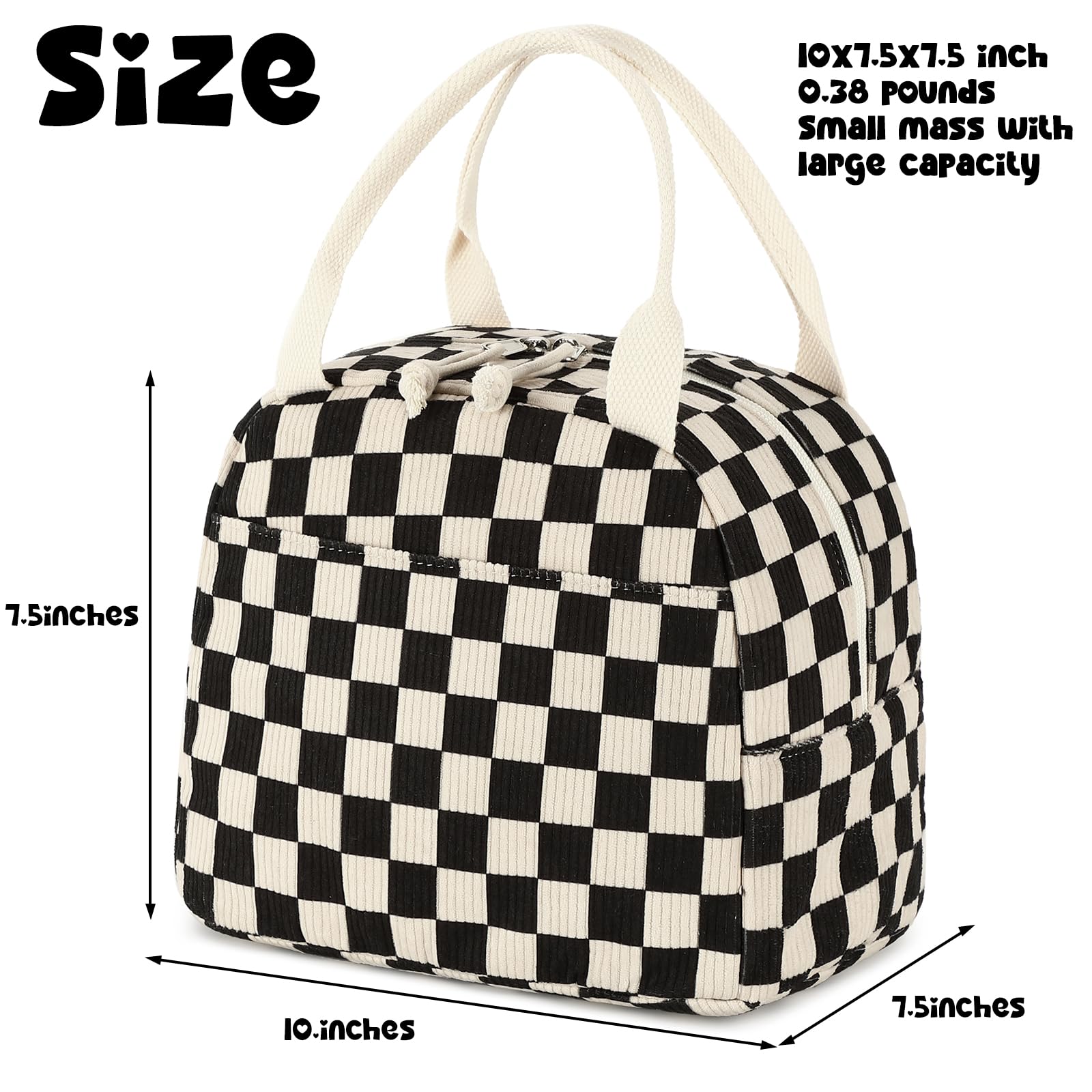 Foto 4 pulgar | Bolsa De Almuerzo Bluboon, Aislante De Pana, Reutilizable, De Gran Capacidad - Venta Internacional.