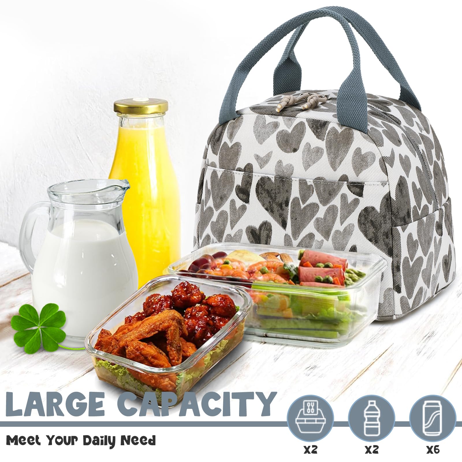 Foto 3 | Bolsa De Almuerzo Bluboon, Aislante De Pana, Reutilizable, De Gran Capacidad - Venta Internacional.