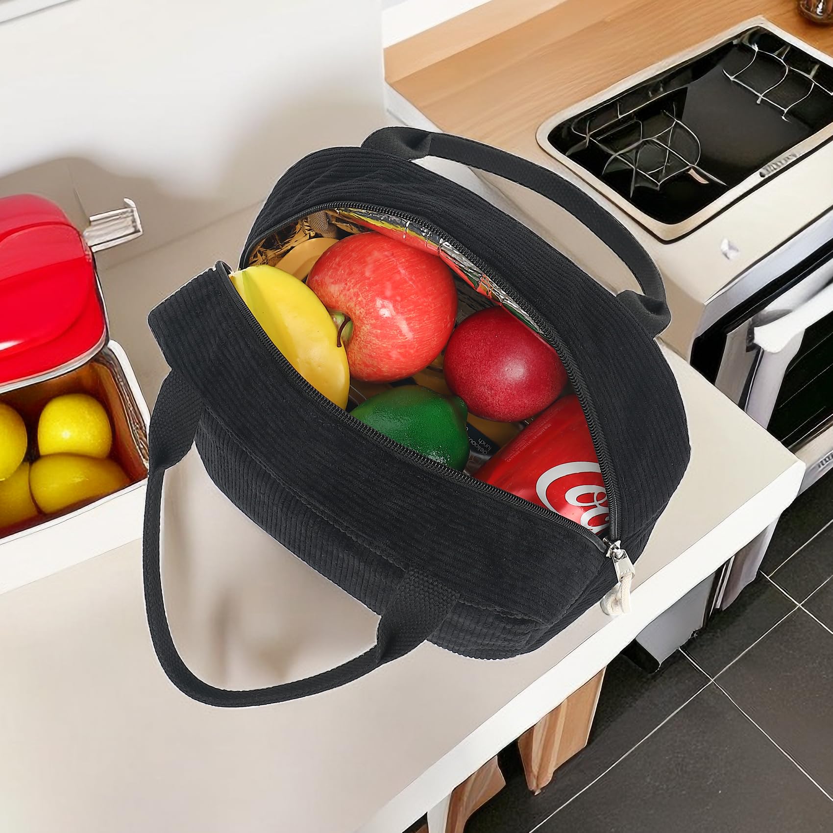 Foto 4 pulgar | Bolsa De Almuerzo Bluboon, Aislante De Pana, Reutilizable, De Gran Capacidad - Venta Internacional.