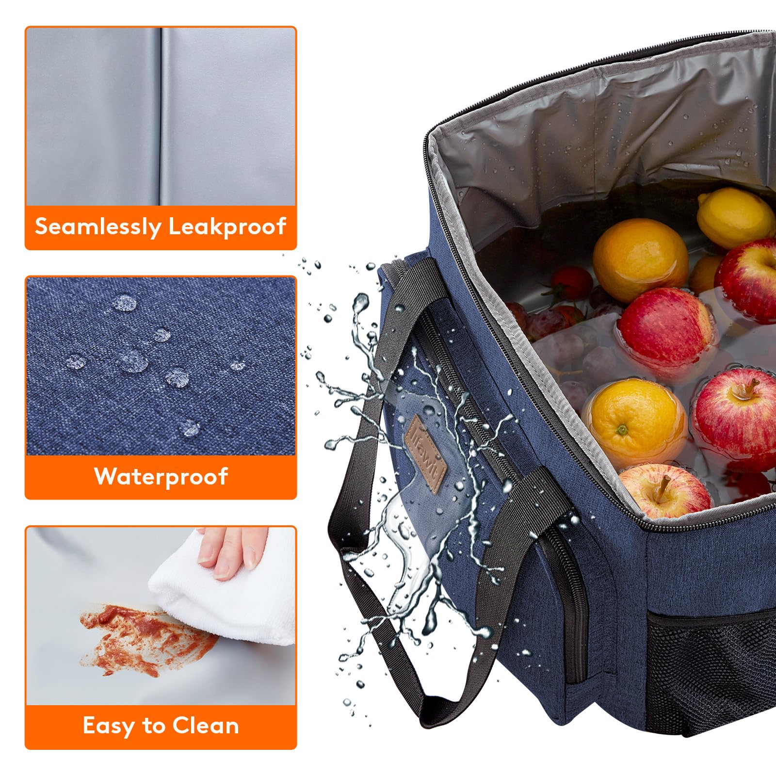 Foto 5 pulgar | Bolsa Térmica Lifewit, Plegable, Aislante, 24 L (40 Latas), Color Azul Oscuro - Venta Internacional.