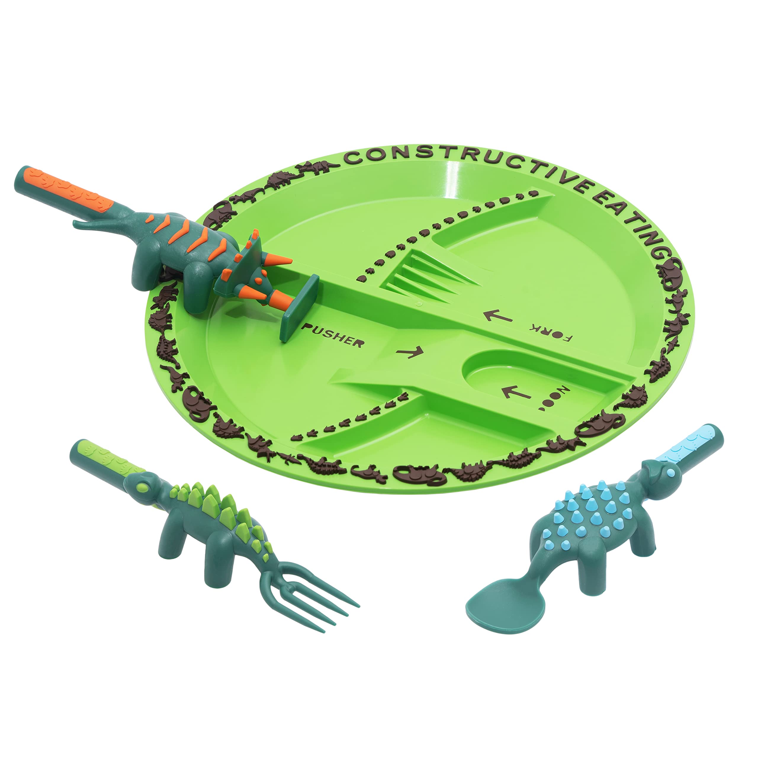 Foto 2 pulgar | Juego De Vajilla Constructive Eating Para Niños De 1 A 3 Años, Dinosaurio - Venta Internacional.