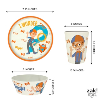 Foto 5 | Juego de Vajilla Blippi Kids de 3 Piezas Melamina de Zak Designs - Venta Internacional
