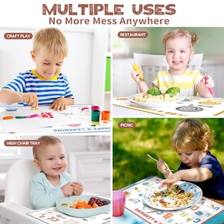 Foto 6 | Manteles Individuales Desechables Cute Stone Para Bebé, Paquete De 40 Con 4 Diseños - Venta Internacional.
