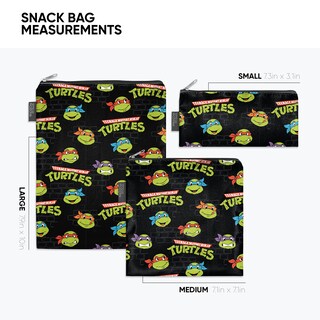 Foto 2 | Bolsas Para Aperitivos Sencillas Y Modernas Nickelodeon Viacom, Reutilizables, Paquete De 3 - Venta Internacional.