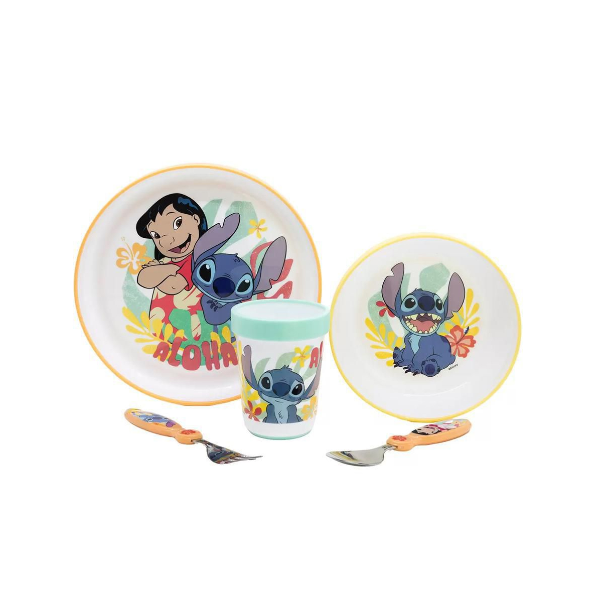 Juego de Vajilla Infantil Disney Stitch 5 Piezas