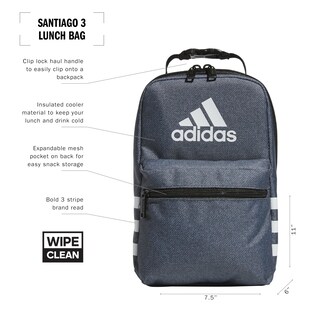 Foto 2 | Lonchera Adidas Santiago Con Aislamiento Para Alimentos, Color Gris - Venta Internacional.
