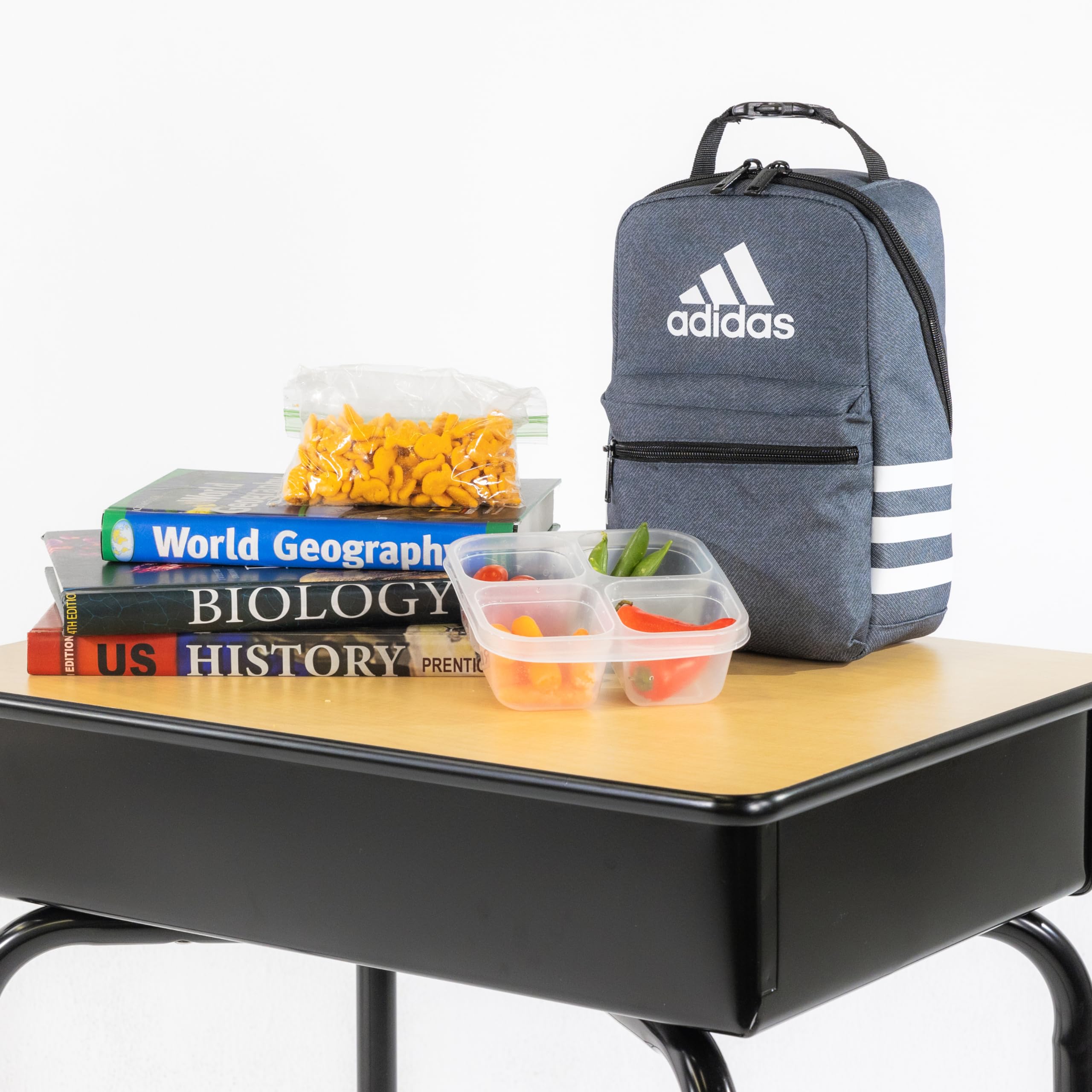 Foto 7 | Lonchera Adidas Santiago Con Aislamiento Para Alimentos, Color Gris - Venta Internacional.