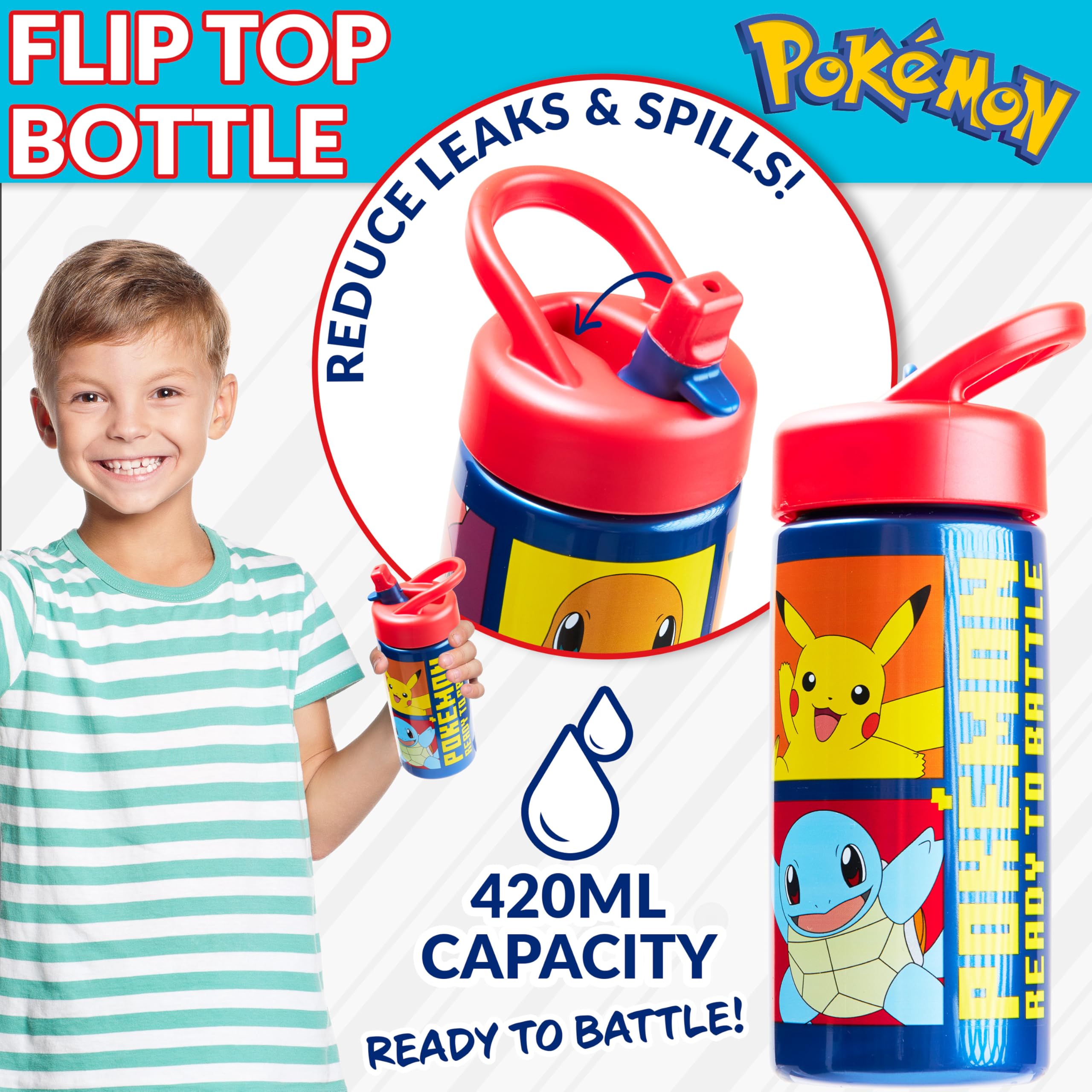 Foto 4 | Set de Bolsas De Almuerzo Con Aislamiento Para Niños Pokémon Con Lonchera Y Botella - Venta Internacional