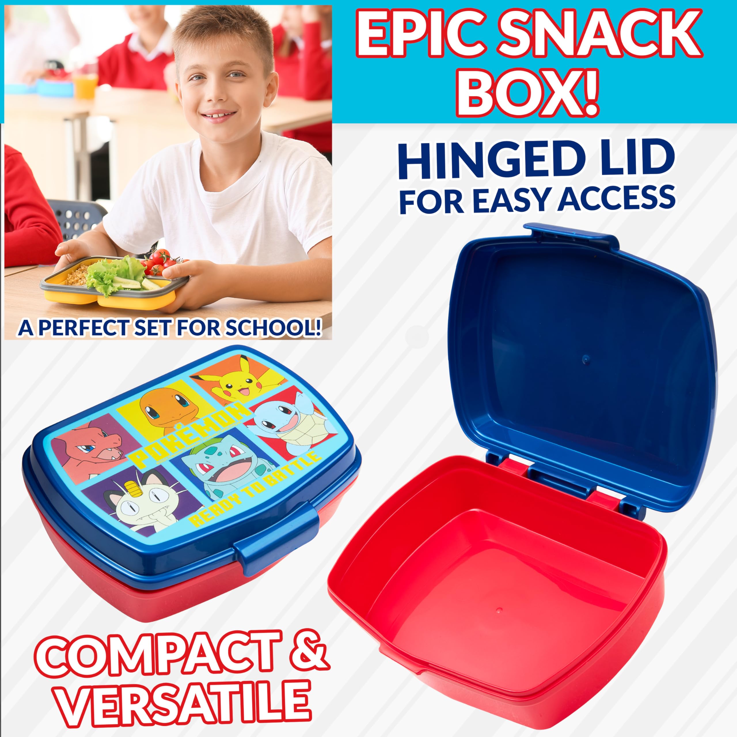 Foto 5 | Set de Bolsas De Almuerzo Con Aislamiento Para Niños Pokémon Con Lonchera Y Botella - Venta Internacional