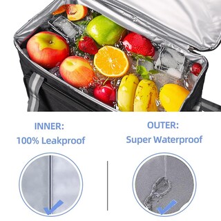 Foto 4 | Bolsa Térmica Iknoe Grande, 24 Litros, Aislante, A Prueba De Fugas, Negra, 36 Latas - Venta Internacional.