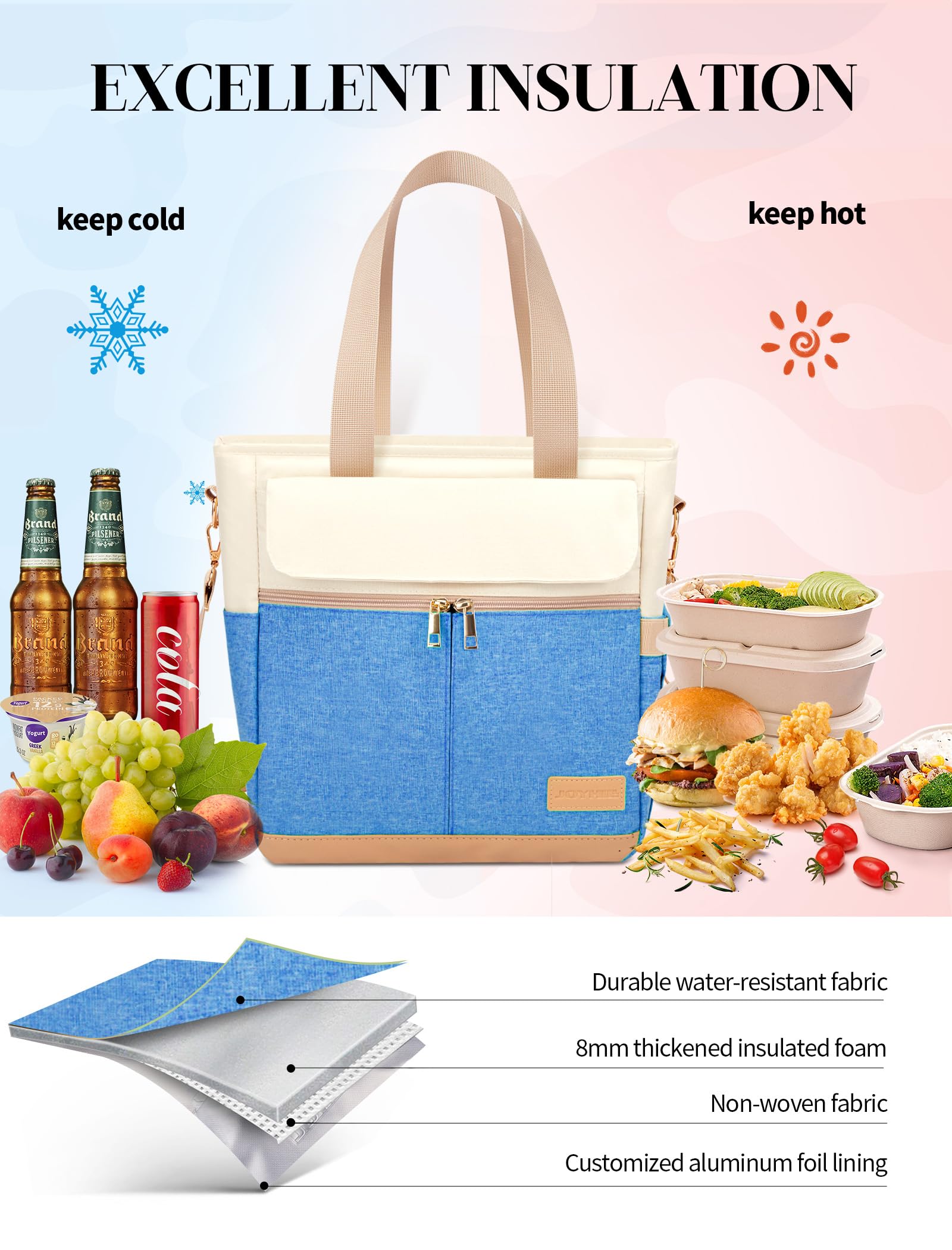 Foto 5 pulgar | Bolsa de Almuerzo 16,2 L  Aazul - Venta Internacional